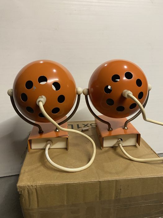 Zestaw kinkiet pomarańczowy space age prl lata 60 lata 70