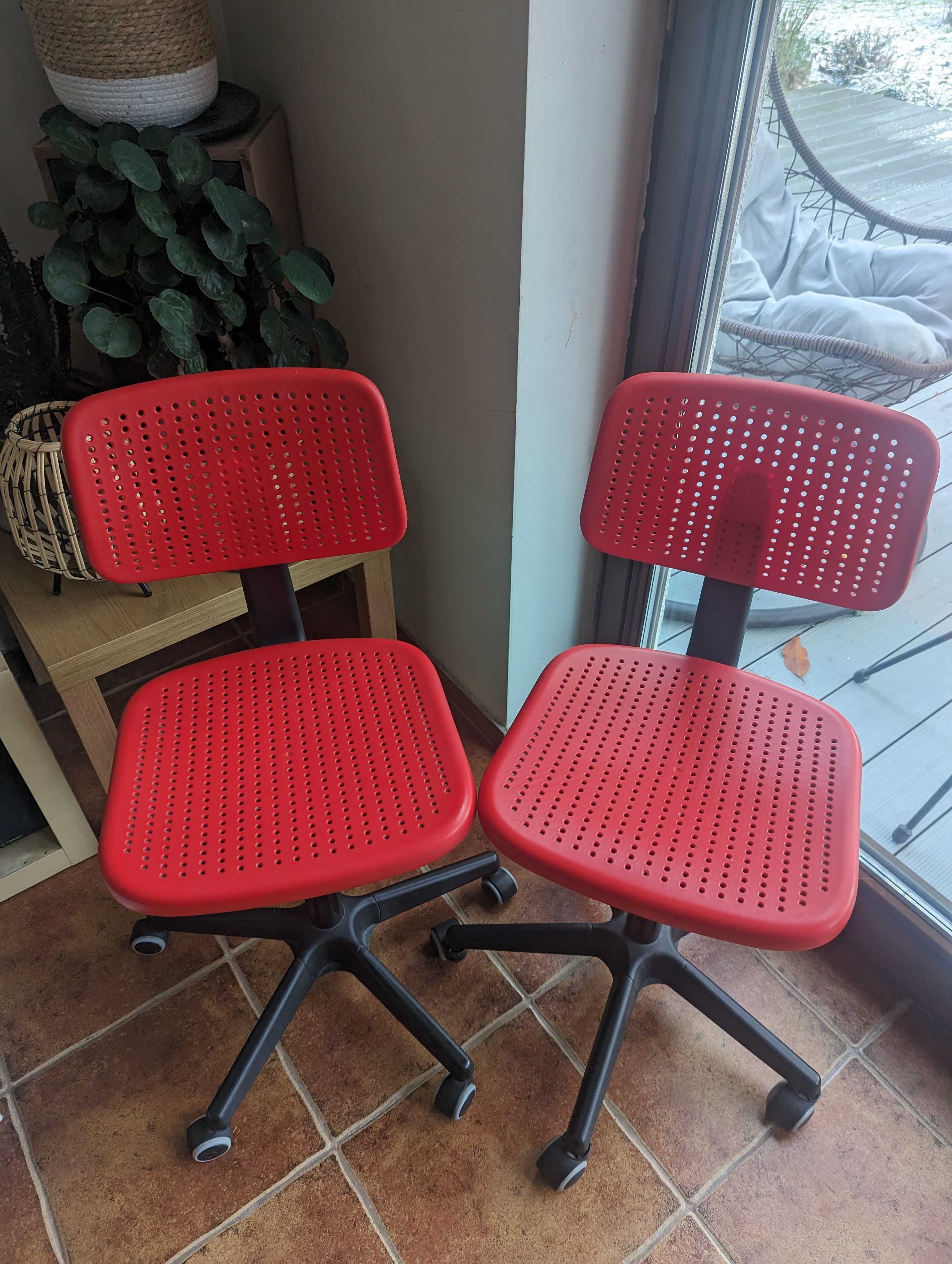 Krzesło obrotowe IKEA Alrik, 2 szt., czerwone 202.108.94