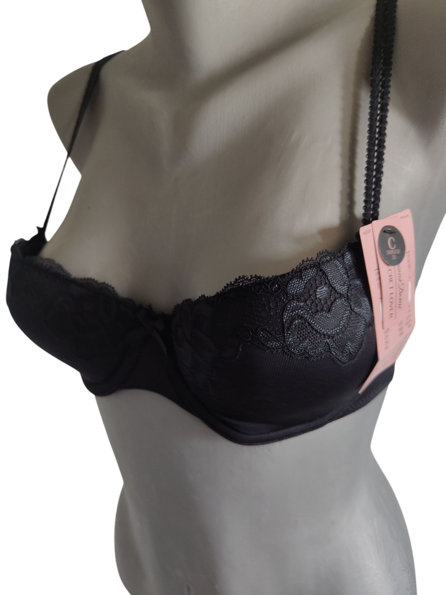 Markowy nowy z metką i ceną biustonosz Hunkemöller r 70C czarny usztyw