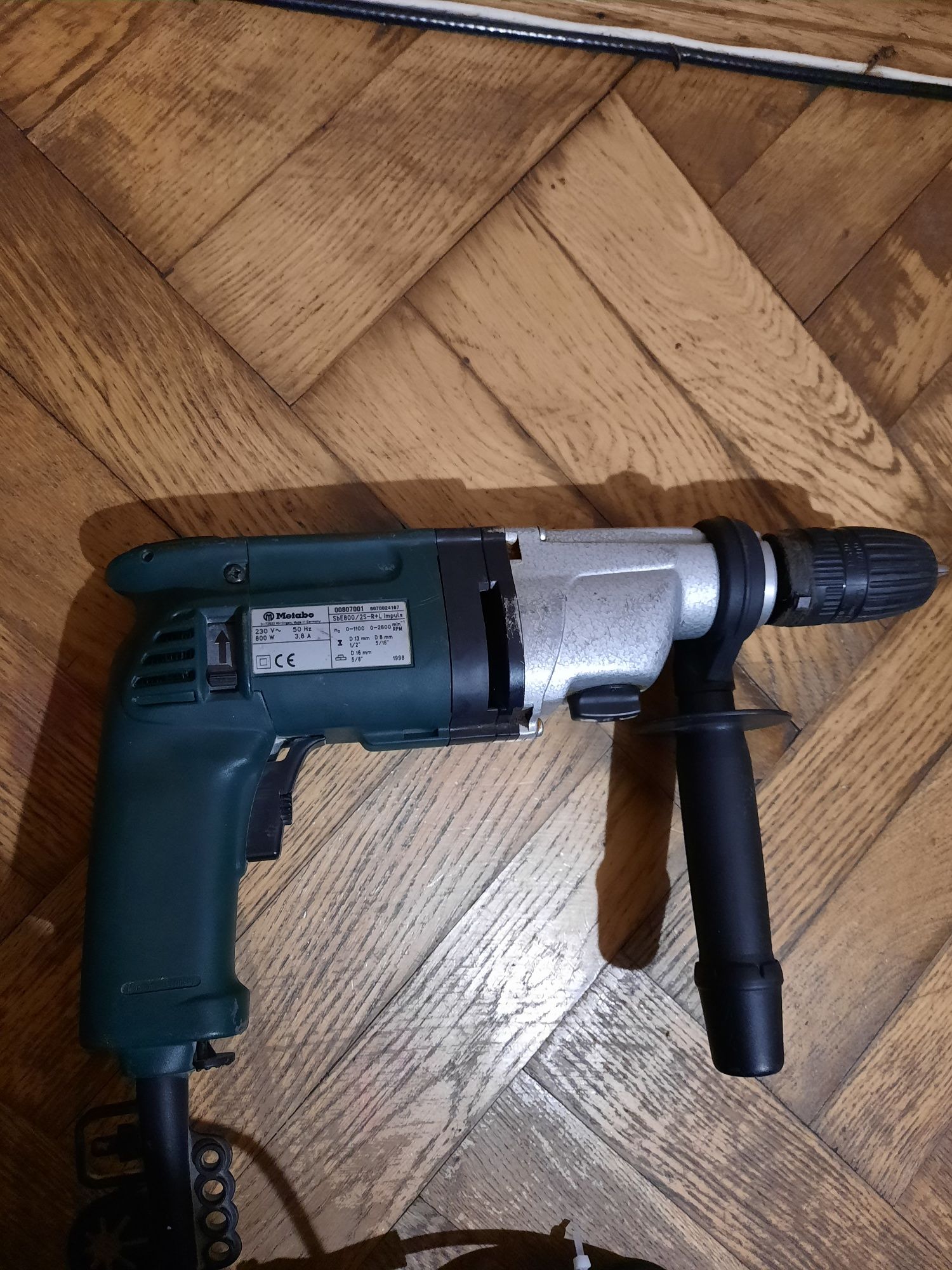 Germany!!Дрель ударна двухшвидкісна Metabo sbe 800/2s-r+l-impuls,800w