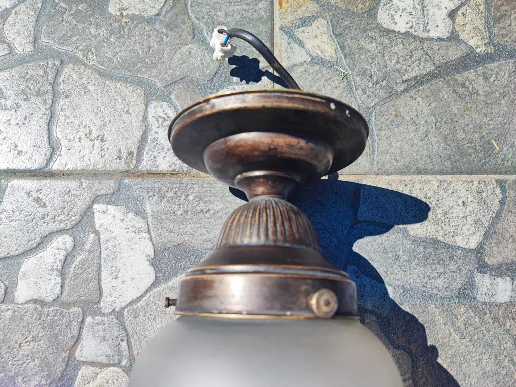 Przedwojenny,art deco mosiężny plafon do salonu,łazienki,holu werandy