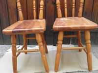 Krzesła z litego drewna - loft