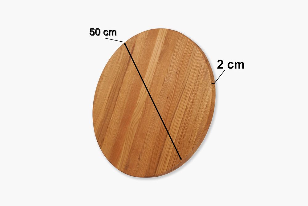Blat dębowy na stolik 50cm