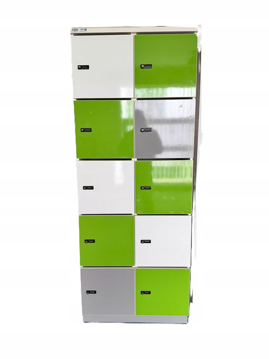 Szafa typu LOCKER z 10 komorami MDD bardzo ładny stan kolor ZIELONY