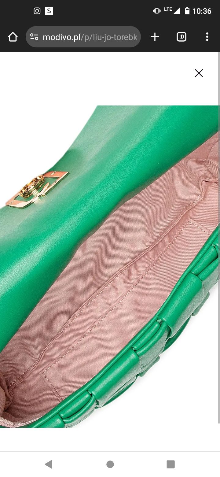 Liu jo ECS crossbody torebka damska zielona M