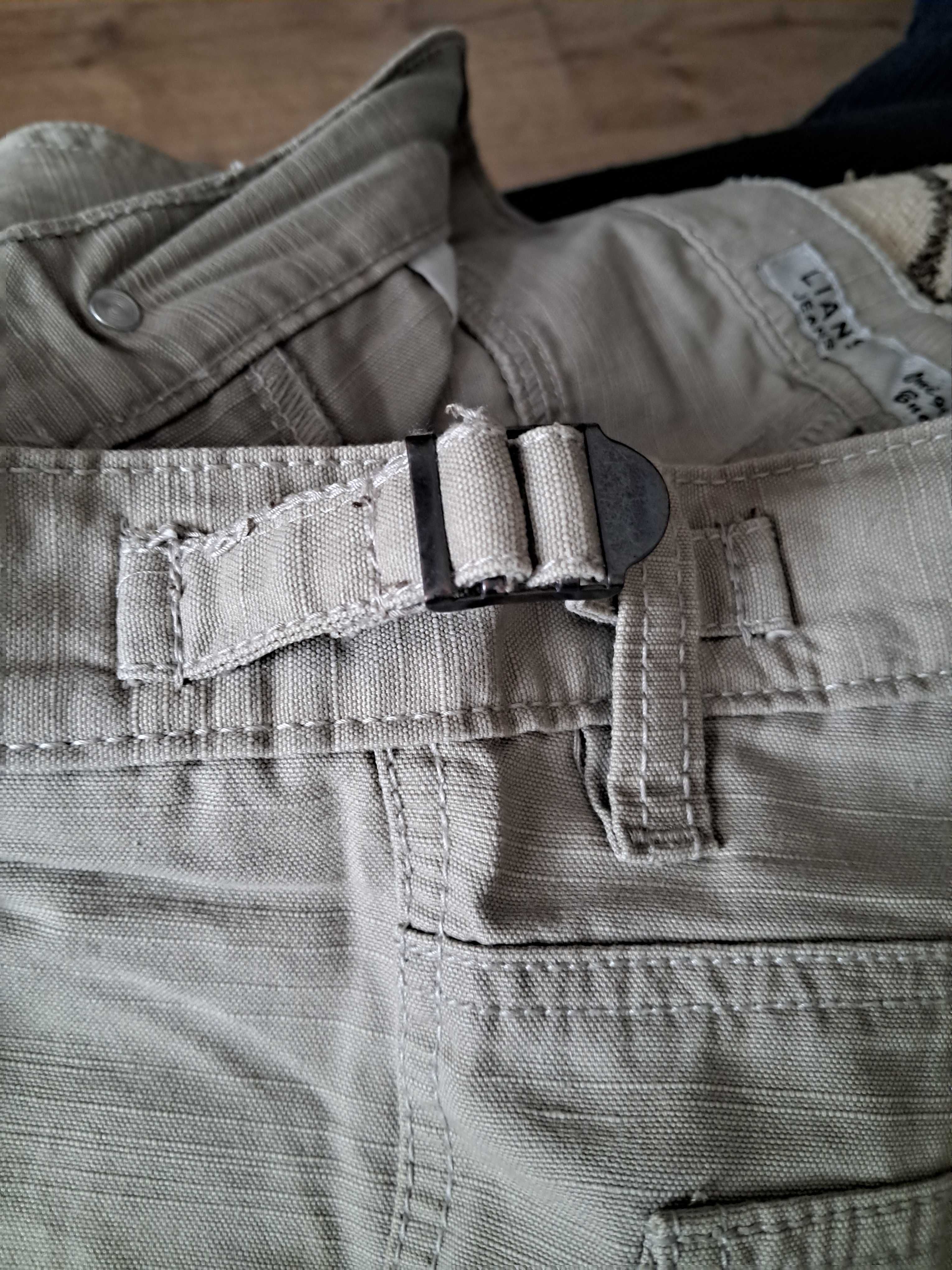 Beżowe bojówki męskie firmy Lians Jeans, rozm. L (nowe)