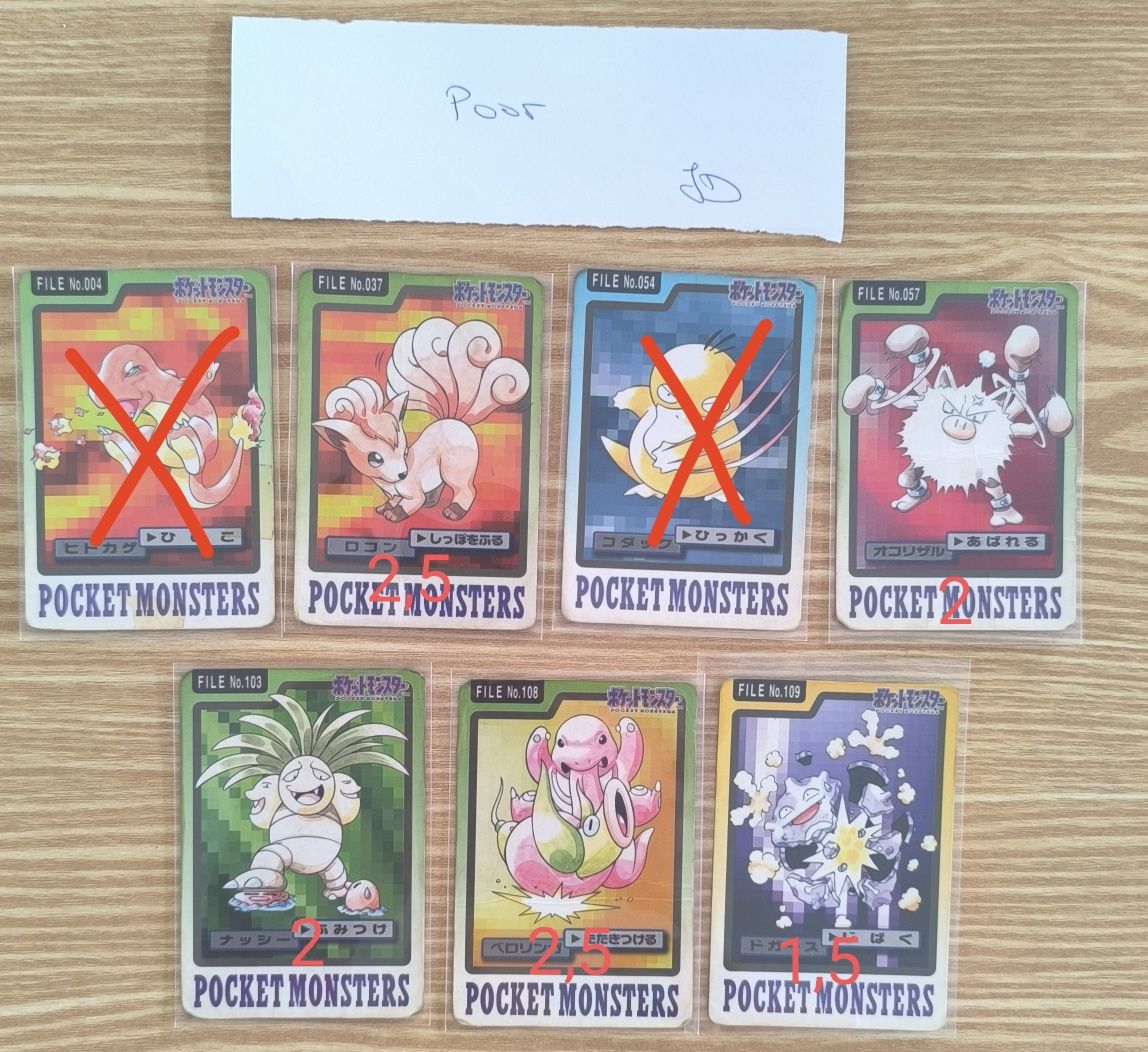 Cartas Pokémon Carddass 1997