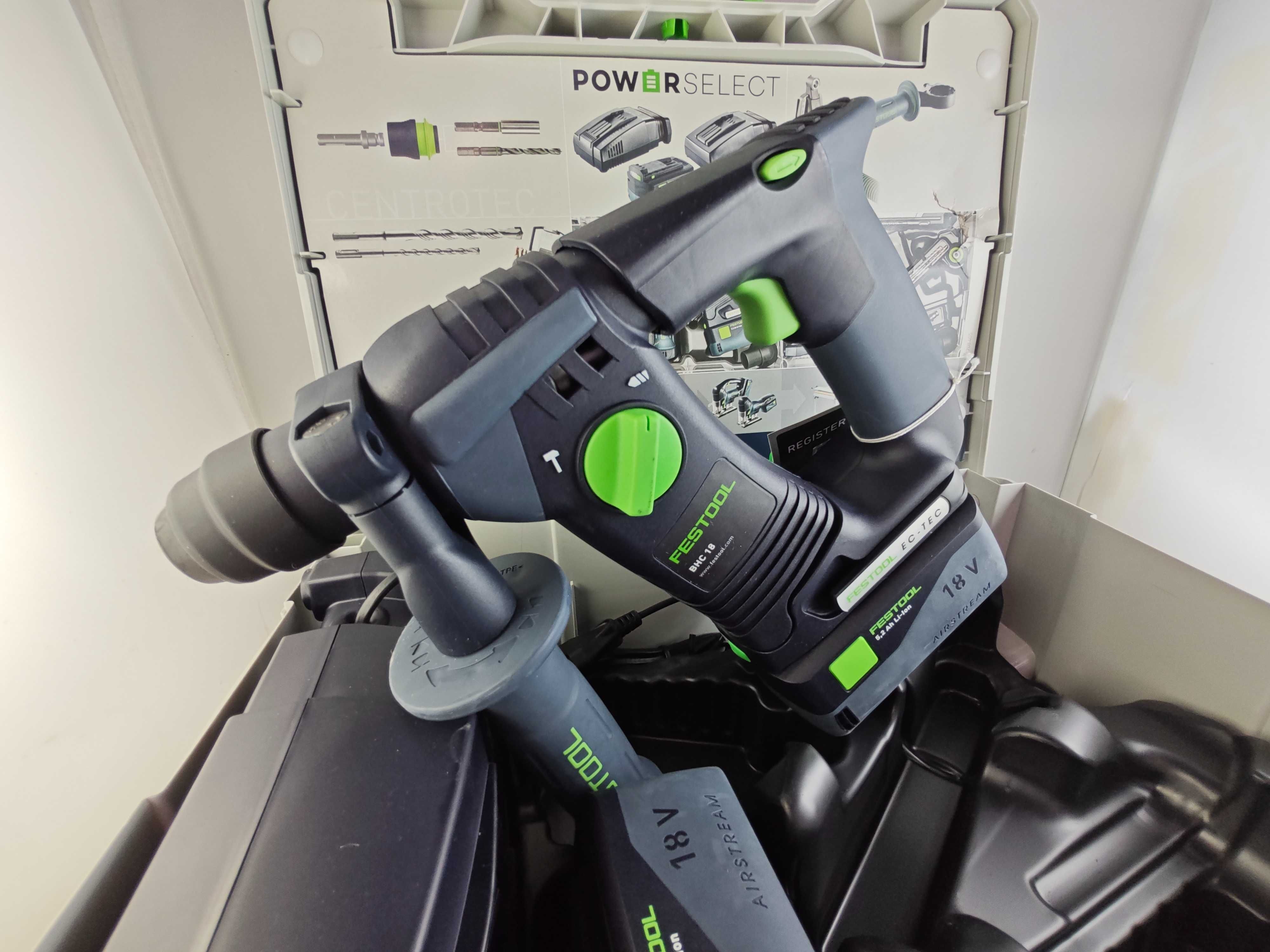 Młotowiertarka FESTOOL BHC 18 2X AKU 5,2AH Ładowarka / walizka