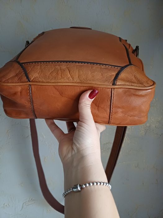 Большая мужская сумка Fossil натуральная кожа