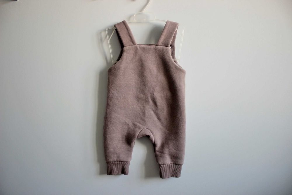 Дитячий комбінезон на флісі, полукомбінезон з вишивкою, 62 розмір