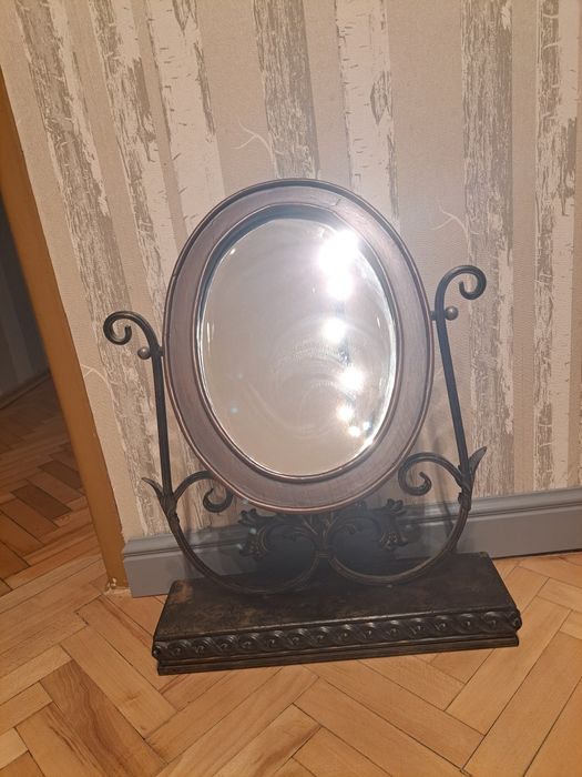 Lustro drewniane, toaletka,