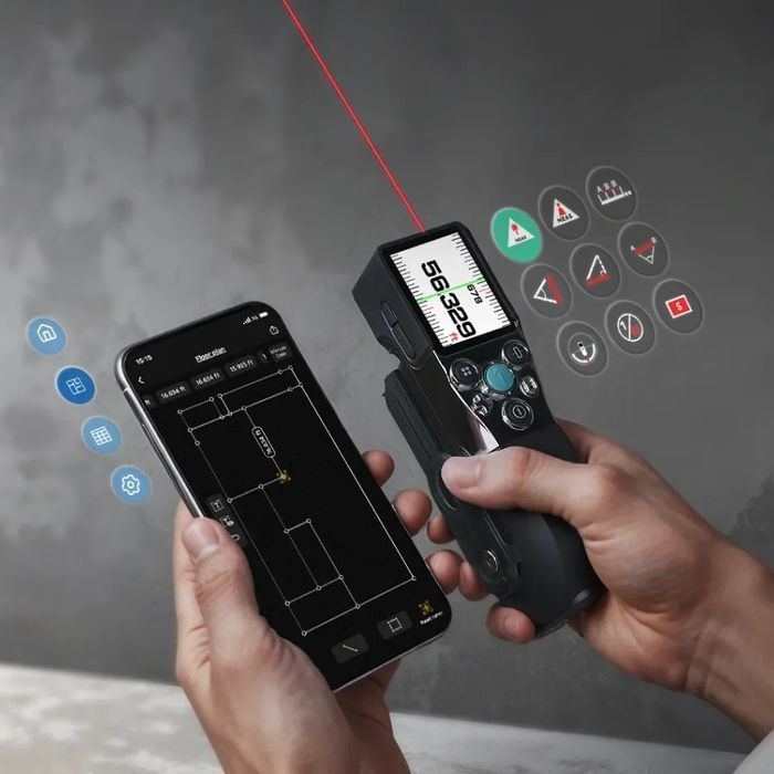 Dalmierz Laserowy Taśma Miernicza Poziomica Linia Znacząca Smart Life