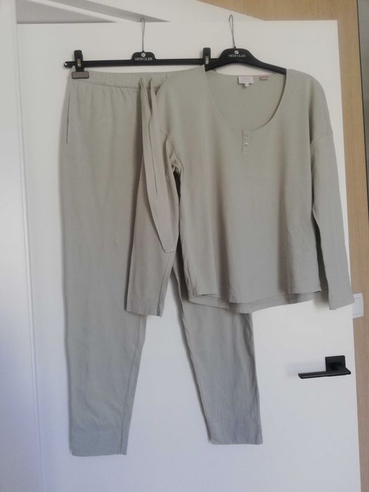Massimo Dutti Piżama damska Loungewear 36S szałwiowa 100% Bawełna