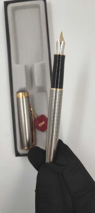 Ручка золото + срібло Parker Sonnet Cisele - перо 18к, корпус sterling