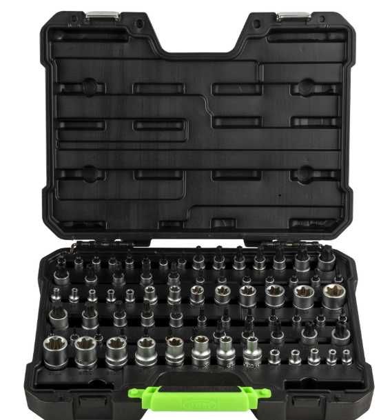 MALA COM SOQUETES E PONTAS TORX / TORX PLUS DE 77 PEÇAS- REF: 54539