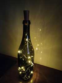 Lampka,Ozdoba na stół, dekoracja wnętrz, Butelka ze światełkami, butel