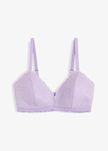 B.P.C biustonosz usztywniany bez fiszbin koronkowy fioletowy r.90A