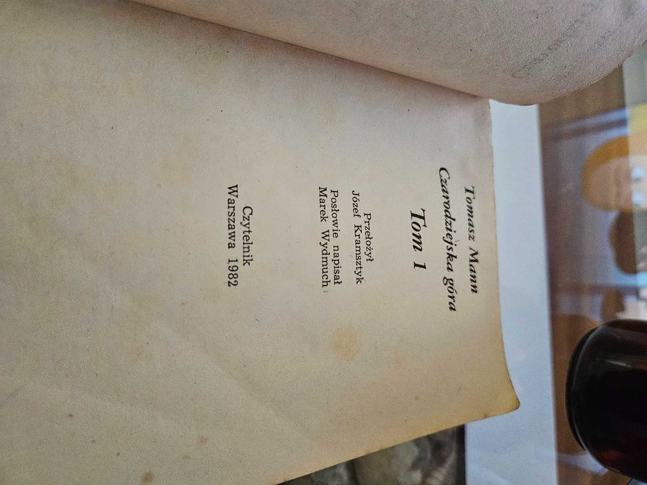 Czarodziejska góra - T. Mann  (Tom I wyd. Czytelnik 1982r.)