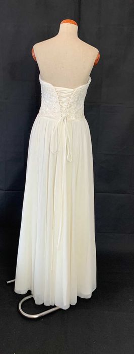 Nowa suknia ślubna księżniczka 38 M duży biust biała tiulowa gorset