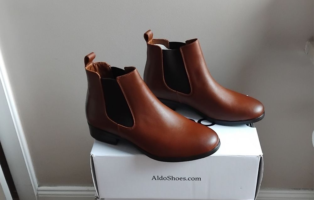 -60% Botki Aldo. R. 38. W. 24,5 cm. Skóra naturalna.