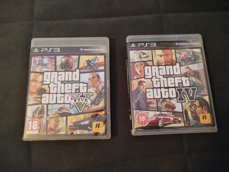 GTA IV e GTA V em CD para PlayStation 3