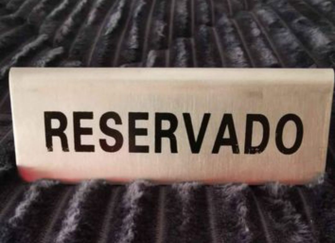 Placa de Reservado