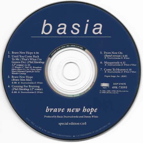 Basia  cd  Brave New Hope       smooth jazz downtempo  unikat