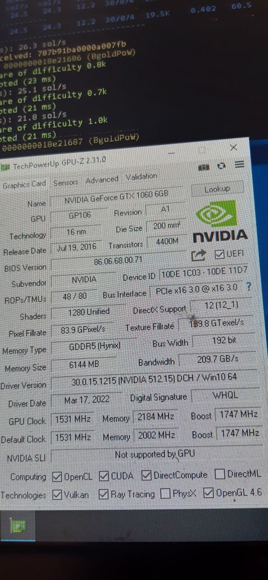 Manli geforce gtx 1060 galardo 6 gb