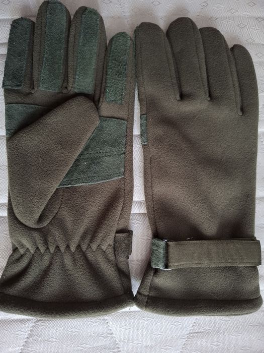 Rękawiczki polarowe wojskowe zielone WP roz. 22 nowe.