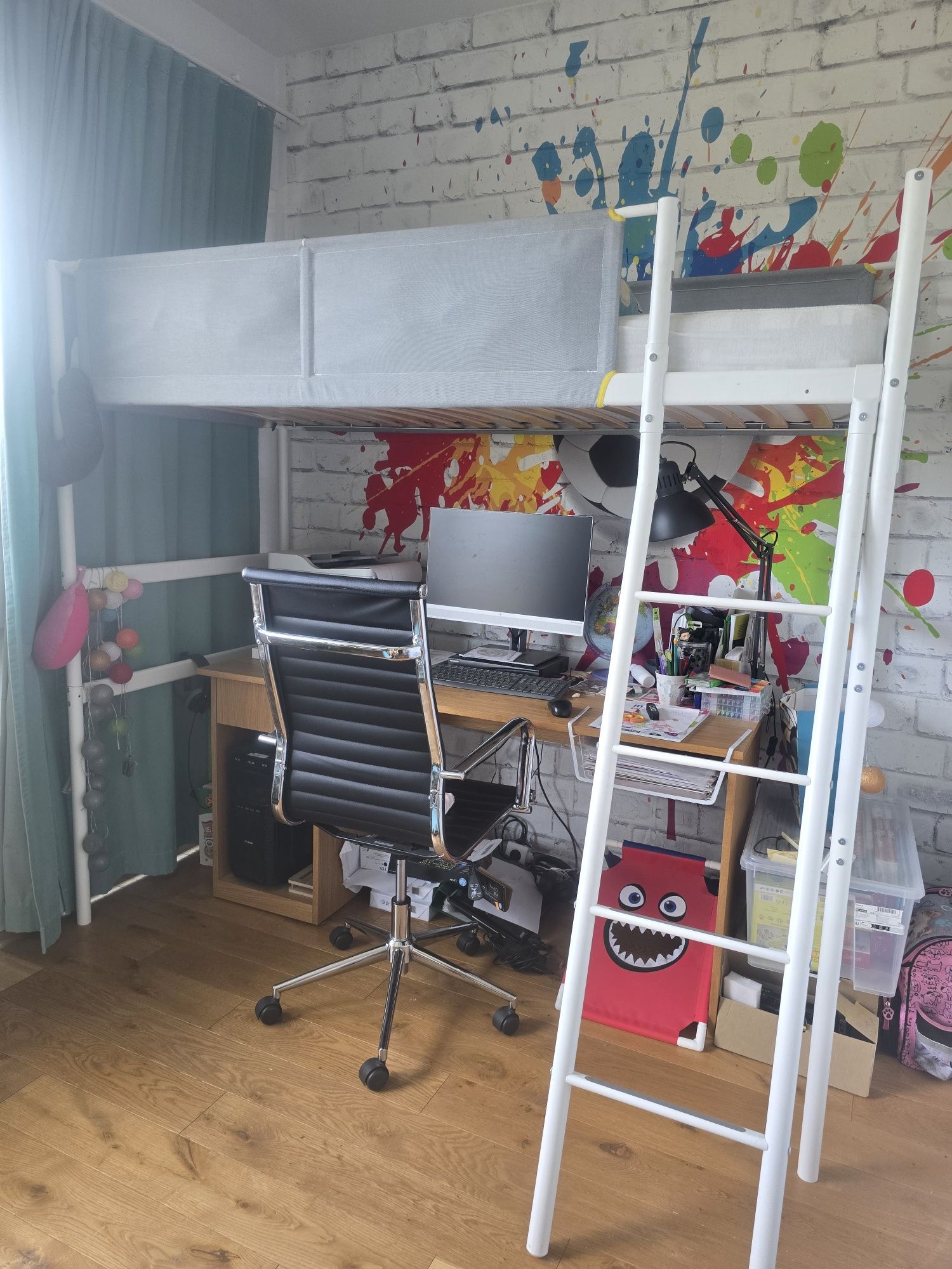 Ikea łóżko piętrowe z materacem