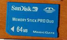 Karta Pamięci Memory Stick Duo 64 MB