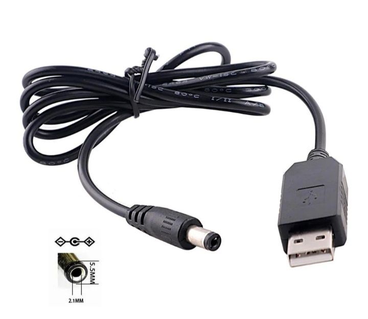 USB підвищуючий перетворювач(Кабель роутера,USB/DC перетворювач)