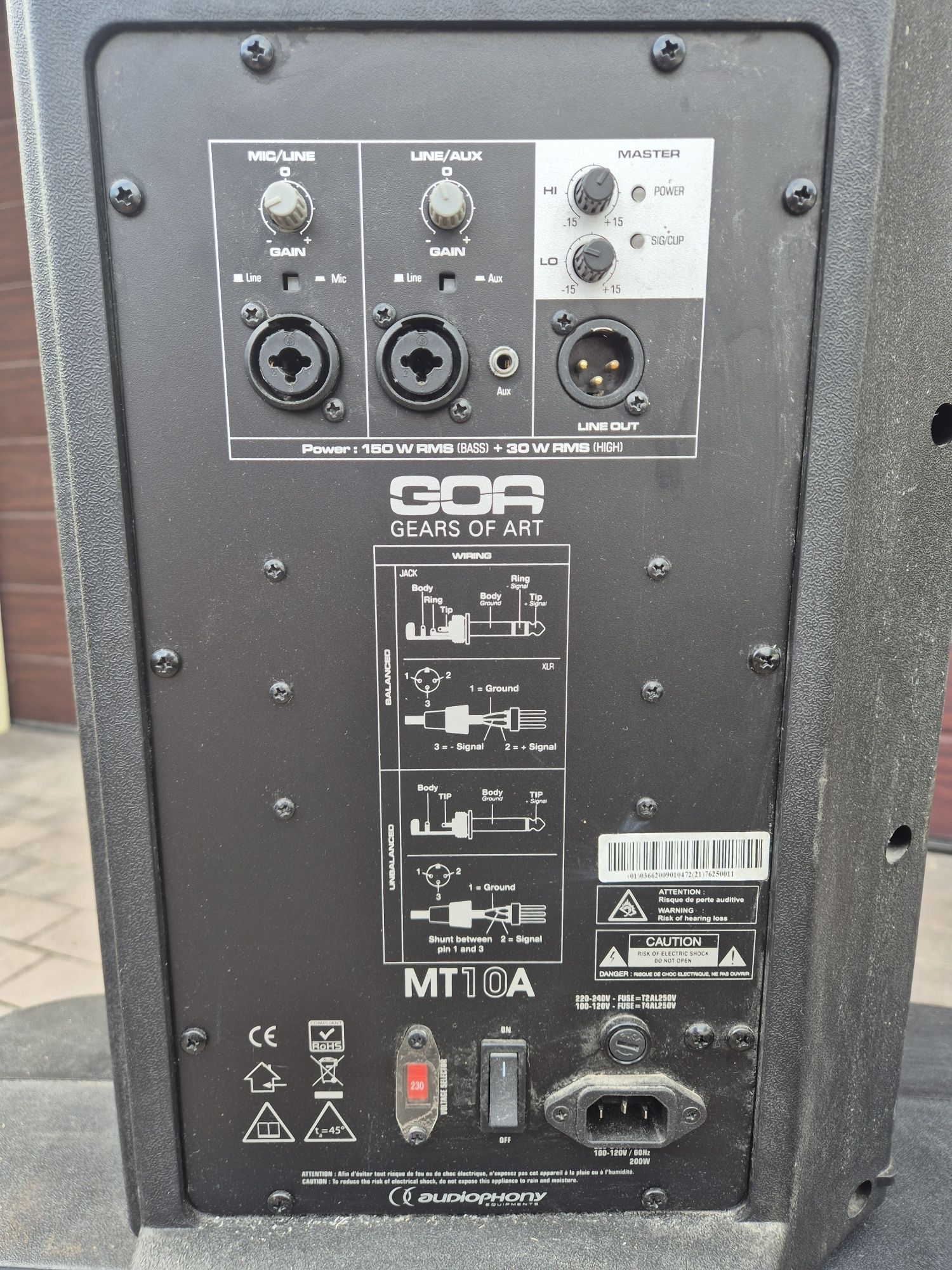 Głośnik estradowy audiophony equipments MT10A