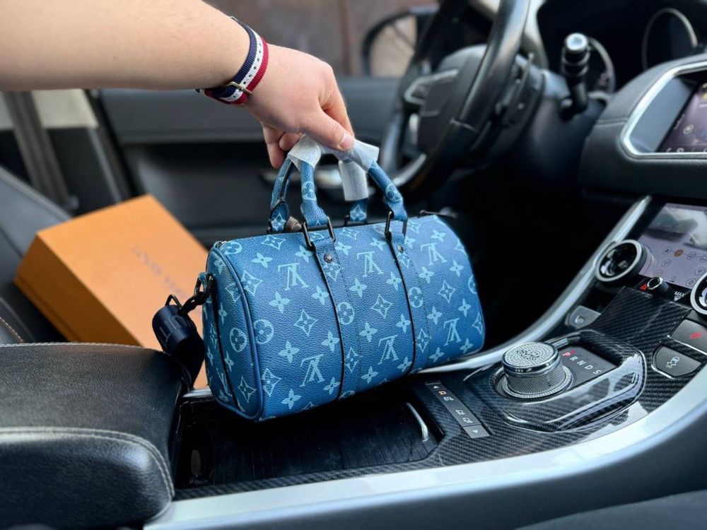 Синяя сумка Louis Vuitton женская через плечо Оригинал