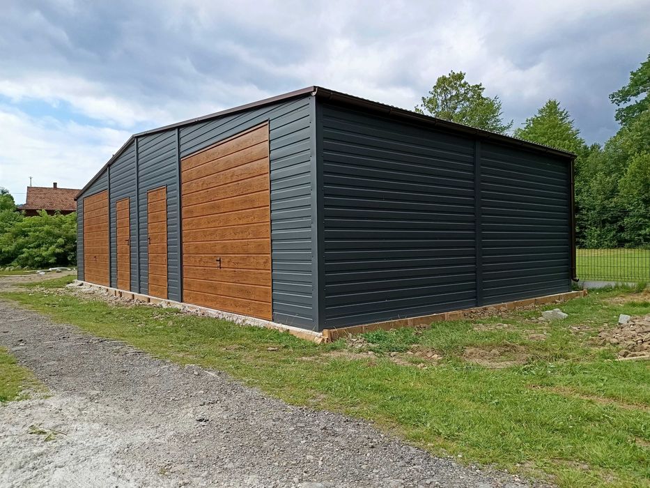 Garaż blaszany garaże blaszane garaż blaszak 12*6 profil 7*5 producent