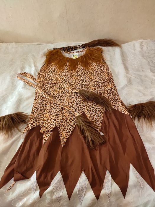 Strój przebranie kobieta jaskiniowiec Flinston 4 części roz.S-L