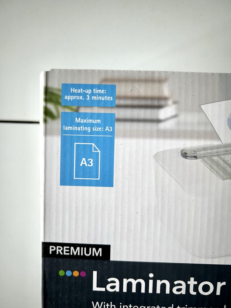 Laminator na zimno lub gorąco max A3 +dziurkacz trymer Crelando
