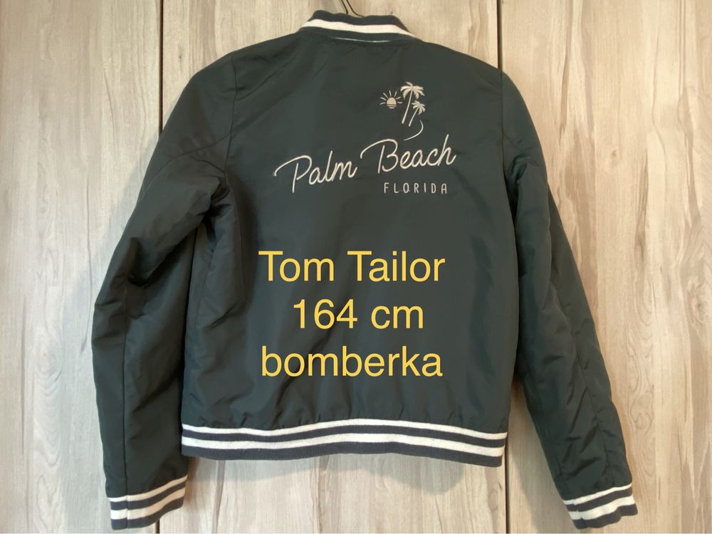 Tom Tailor kurtka damska rozm 164 cm S bomber bomberka zielona oliwkow