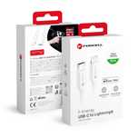 FORCELL F-ENERGY C901 kabel Typ C do Lightning MFi PD 3A 30W 1 m biały