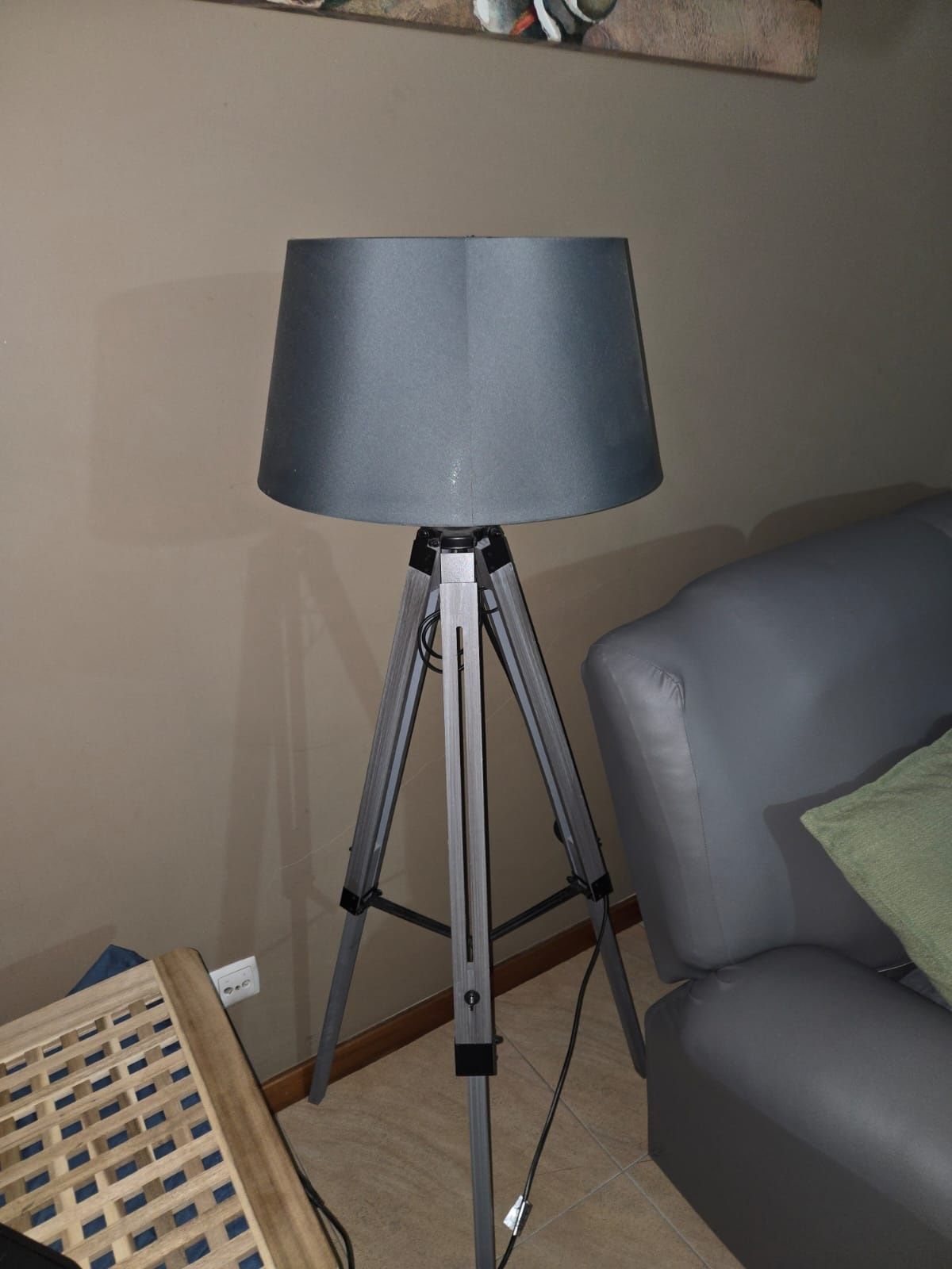 2 sofás relax cinzento (oferta de candeeiro)