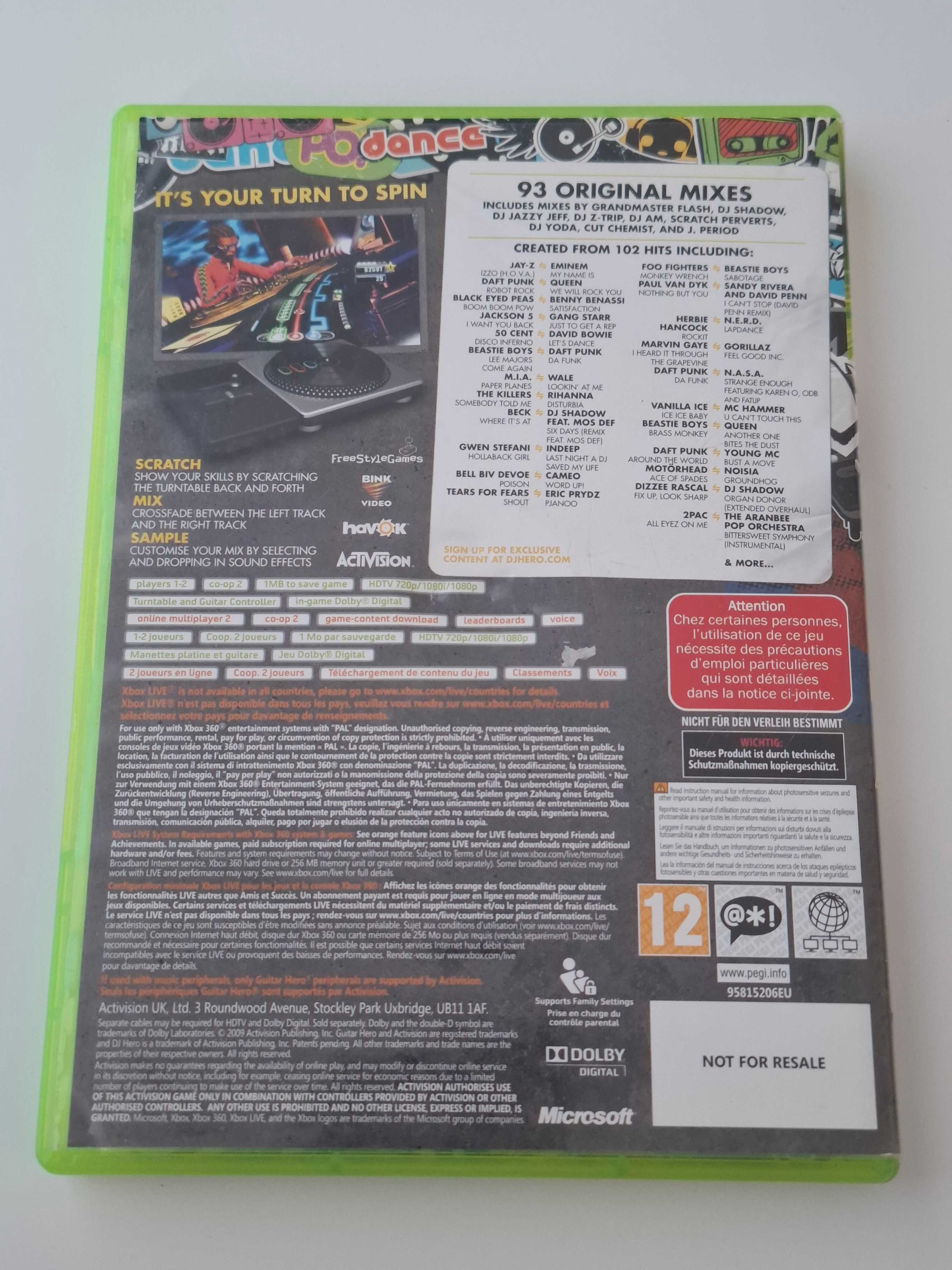 Gra Xbox 360 DJ Hero