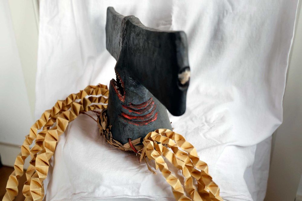 Escultura de madeira pintada, Bijagó Guiné-Bissau