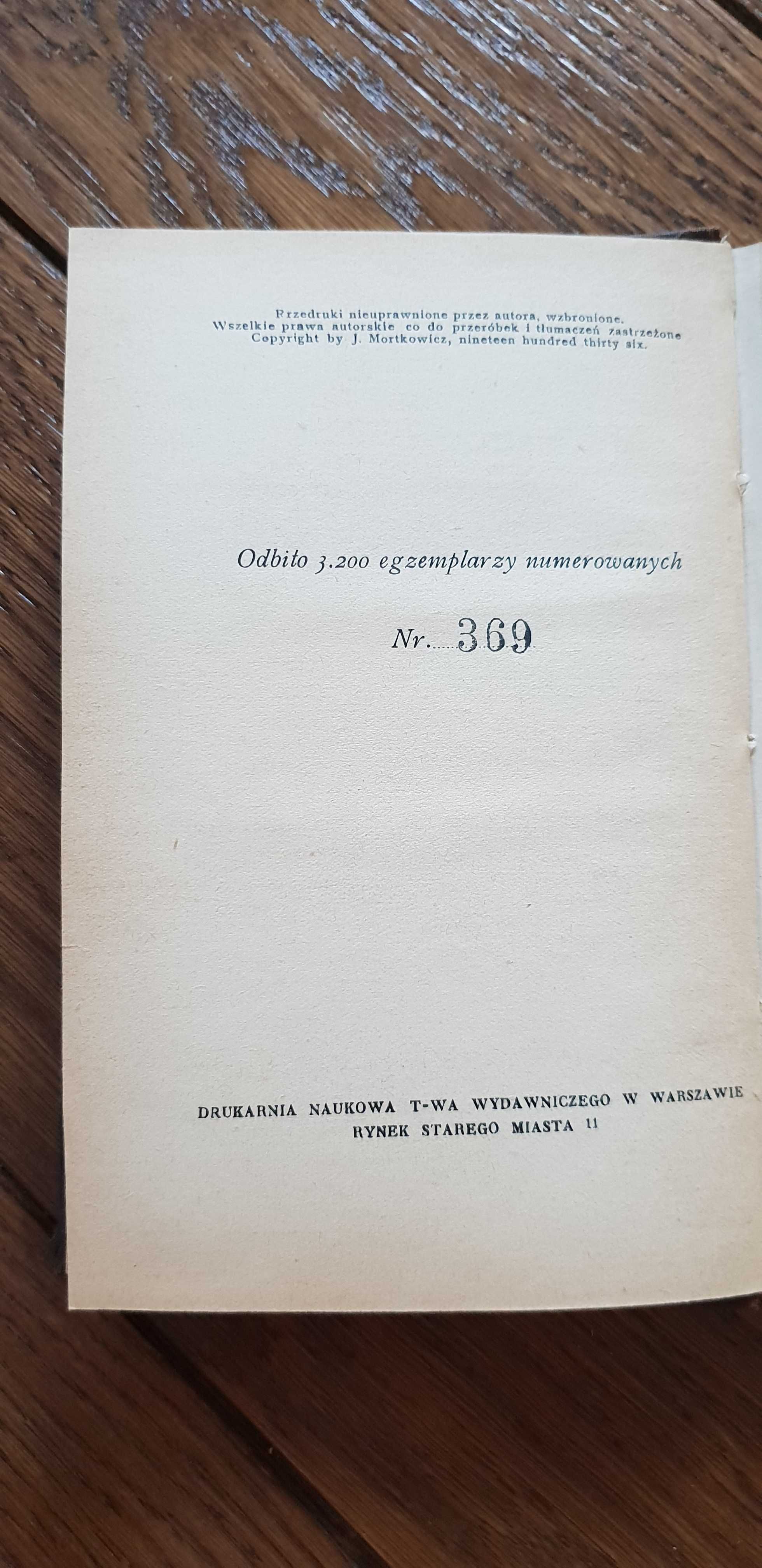 Książka rok 1924 "Uciekła mi przepióreczka..." Stefan Żeromski- unikat