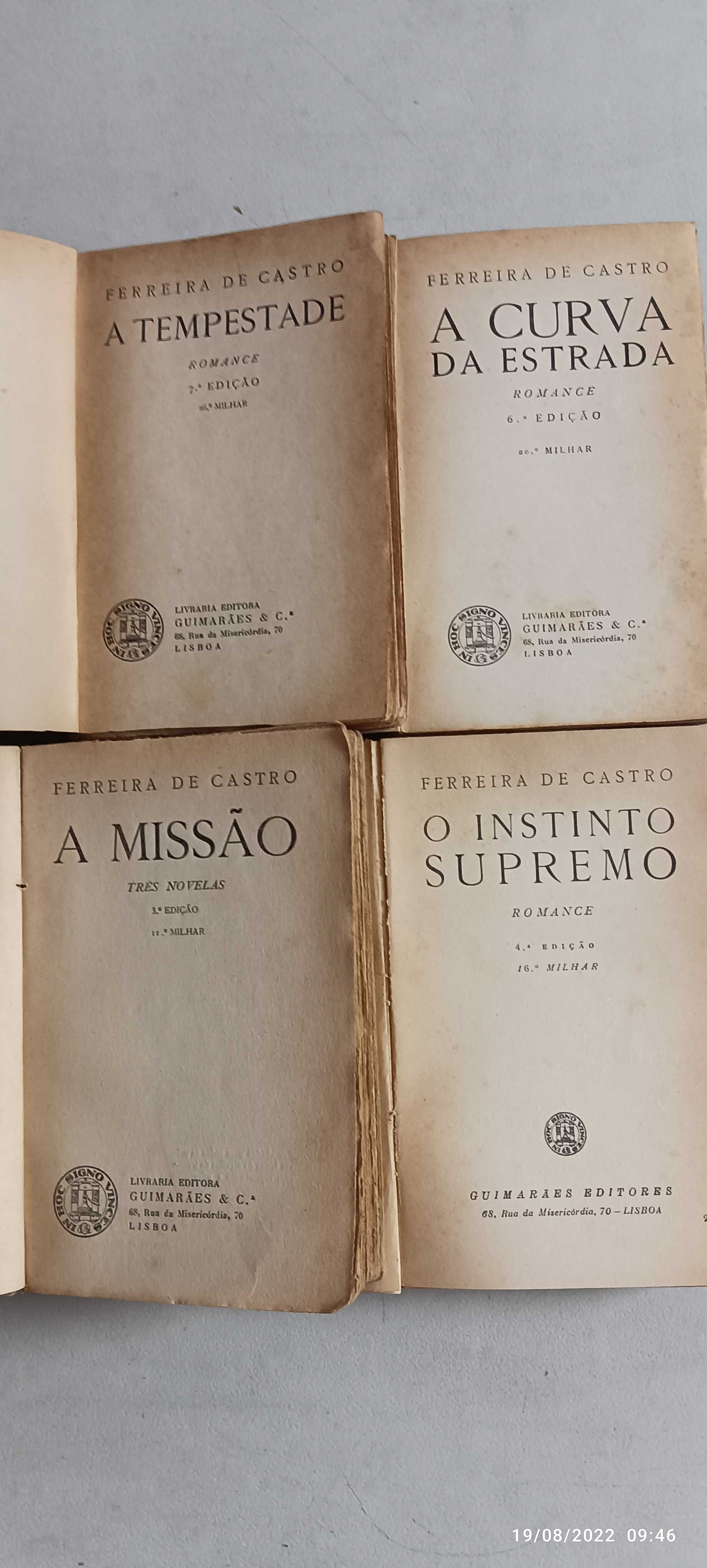 Livros Pa-3 - Ferreira De Castro   ( ler descrição )