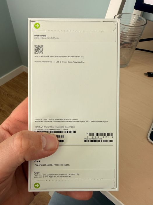 iPhone 17 Pro Silver – Novo na caixa