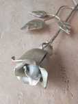 Kowalstwo artystyczne. Piękna róża z metalu. XXw. Francja. Hand made.