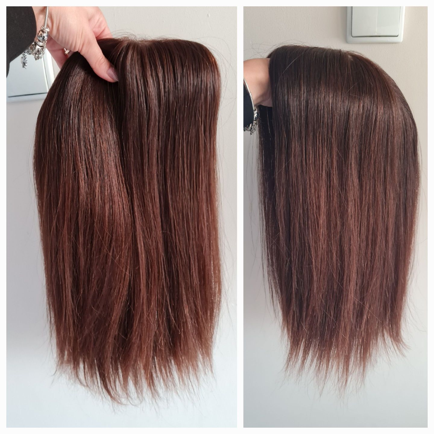Topper hair lux lucy II ombre 45-50cm włosy naturalne brąz