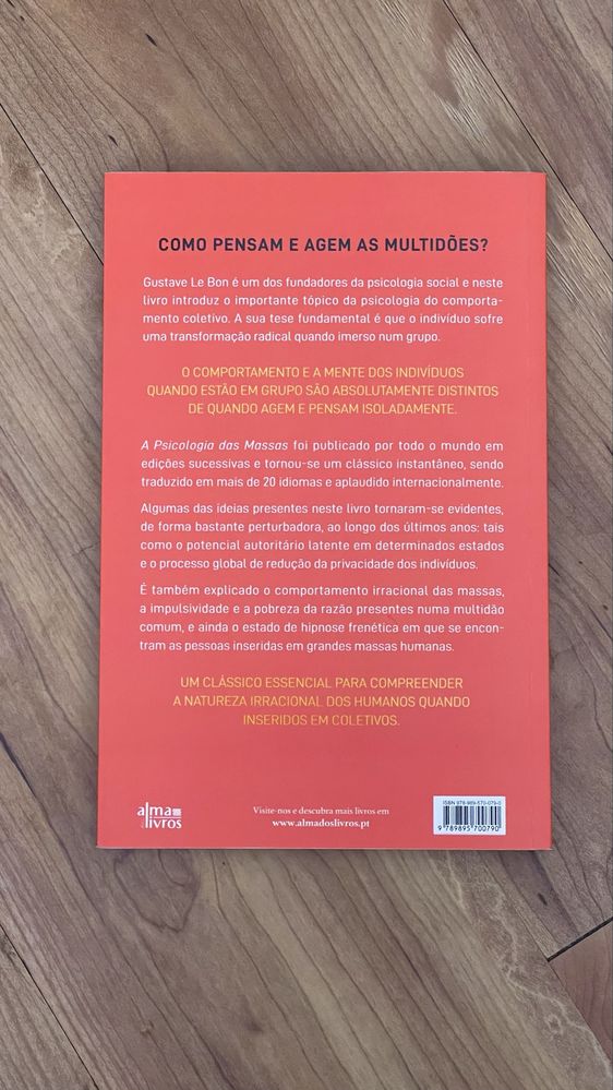 A Psicologia de Massas - Gustave Le Bon (ENVIO INCLUÍDO)