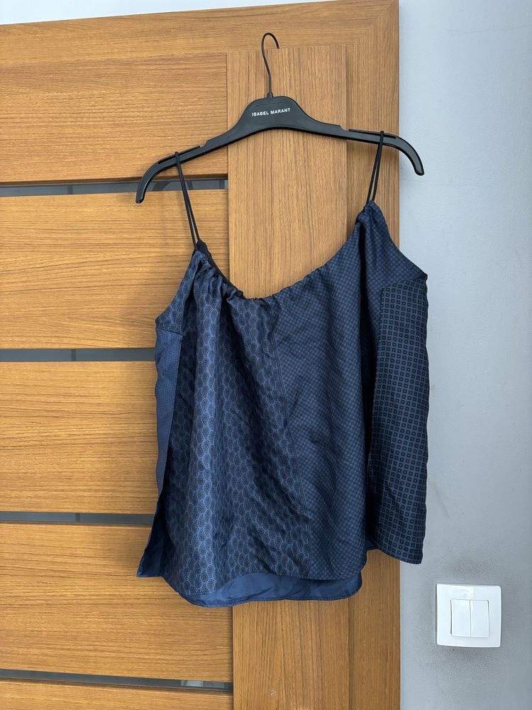 jedwabny top helmut lang