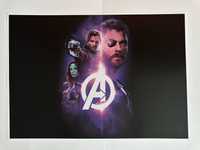 plakat Avengers Thor Gamora Peter Quill A3 duży Marvel poster